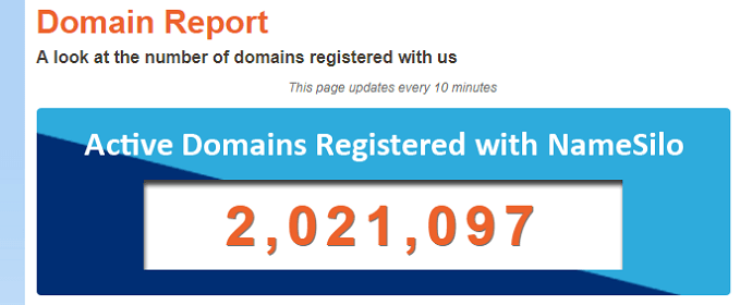 namesilo đạt mốc 2 triệu domain đăng ký
