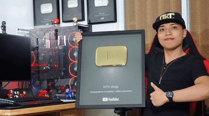 Nguyễn Thành Nam Youtuber Việt sở hữu 4 nút vàng Youtube với hơn 1,3 tỷ lượt xem