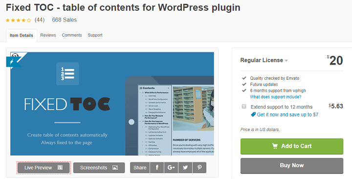 Fixed Table Of Contents: Plugin tạo mục lục WordPress chuyên nghiệp