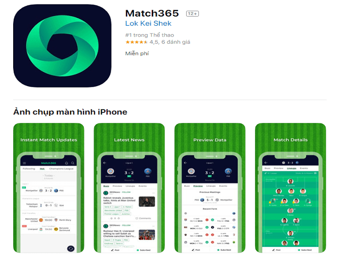 app kiếm tiền match365