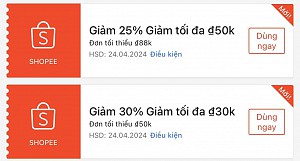 TỔNG HỢP MÃ SHOPEE, LAZADA NGÀY 18/04