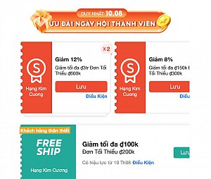 TỔNG HỢP MÃ SHOPEE, LAZADA NGÀY 10/08