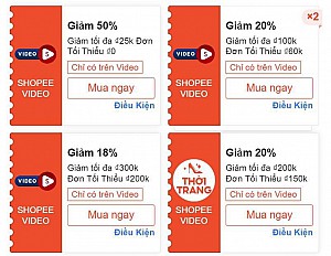 TỔNG HỢP MÃ SHOPEE, LAZADA NGÀY 22/05