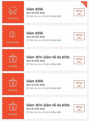 TỔNG HỢP MÃ SHOPEE, LAZADA NGÀY 01/05