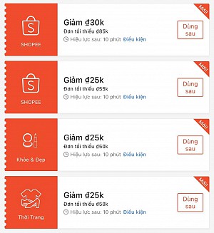 TỔNG HỢP MÃ SHOPEE, LAZADA NGÀY 11/05