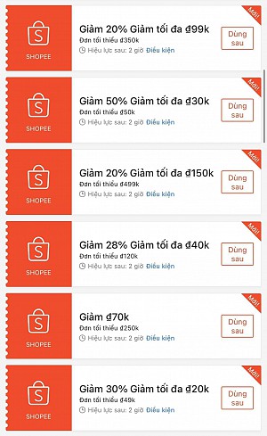 TỔNG HỢP MÃ SHOPEE, LAZADA NGÀY 25/03