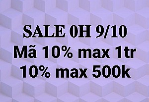 Sale đồ công nghệ ngày 09/10/2023 mã max 1tr