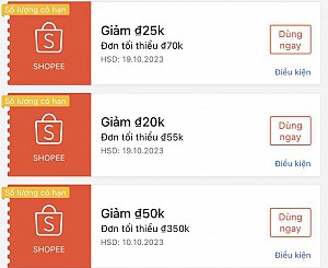 MÃ SHOPEE NHẬP TAY CÒN LƯỢT CHO NGÀY MỚI 05/10/2023