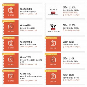 TỔNG HỢP MÃ SHOPEE NGÀY SALE MỞ MÀN 01/10