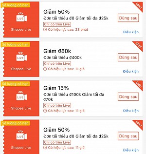 MÃ SHOPEE TỪ 12H - 22H NGÀY 16/10