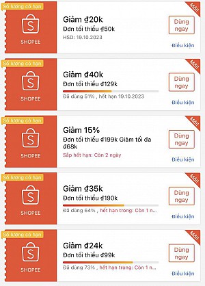 MÃ ÁP ĐA SỐ SẢN PHẨM: CÒN LƯỢT TRÊN SHOPEE NGÀY 16/10