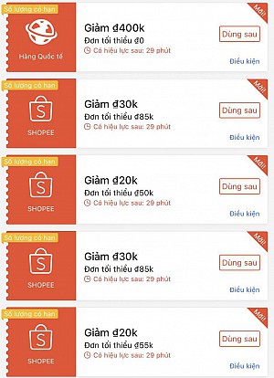 TỔNG HỢP MÃ SHOPEE, LAZADA NGÀY 20/10/2023