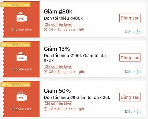 MÃ SHOPEE, LAZADA TỪ 12H - 22H NGÀY 29/10