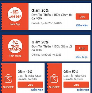 LOẠT MÃ AFF + SHOP MỚI NHẬP TAY CÒN LƯỢT TRÊN SHOPEE NGÀY SIÊU XE HÔM NAY 25/10/2023