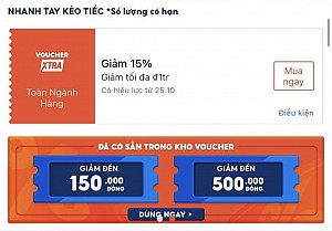Hướng dẫn cách săn mã 15% max 1tr back 15H 25/10