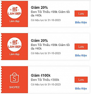 TỔNG HỢP MÃ SHOPEE, LAZADA NGÀY 31/10