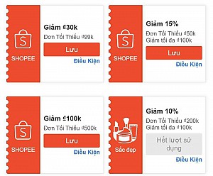MÃ SHOPEE, LAZADA TỪ 12H - 22H NGÀY 12/11