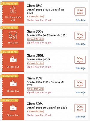 MÃ SHOPEE, LAZADA TỪ 18H - 22H NGÀY 05/11
