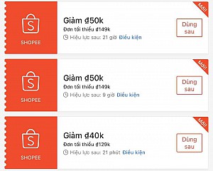 TỔNG HỢP MÃ SHOPEE, LAZADA NGÀY 10/05