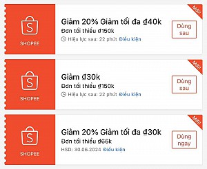 TỔNG HỢP MÃ SHOPEE, LAZADA NGÀY 21/06