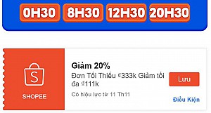  TỔNG HỢP MÃ SHOPEE 12H TRƯA HÔM NAY NGÀY SIÊU SALE 11/11