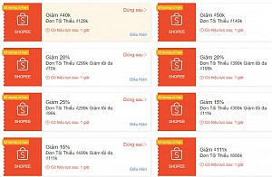  TỔNG HỢP MÃ SHOPEE 12H ngày 15/11