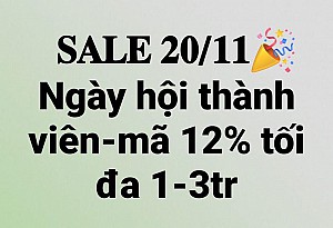 Sale đồ công nghệ (Điện thoại , máy tính bảng...) ngày 20/11/2023 (Hướng dẫn canh mã