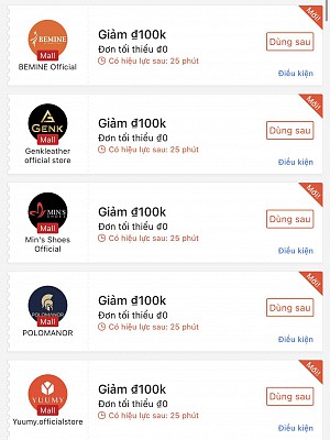 TỔNG HỢP MÃ SHOPEE, LAZADA NGÀY 25/11