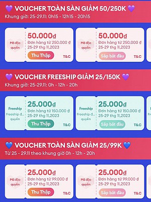MÃ LAZADA TỪ 12H -20H NGÀY 29/11