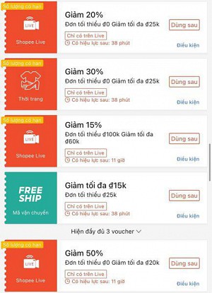 TỔNG HỢP MÃ SHOPEE, LAZADA TỪ 0H00 TỚI 23H00 NGÀY 11/12