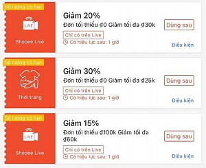 TỔNG HỢP MÃ SHOPEE, LAZADA TỪ 0H00 TỚI 23H00 NGÀY 22/12