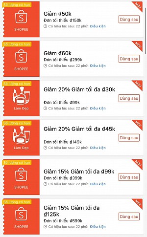 TỔNG HỢP MÃ SHOPEE, LAZADA TỪ 0H00 TỚI 23H00 NGÀY 19/12