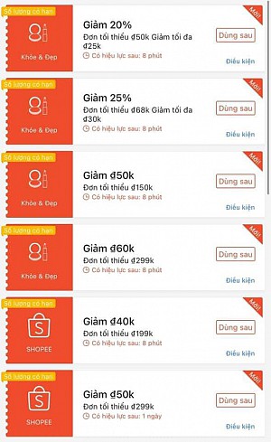 TỔNG HỢP MÃ SHOPEE, LAZADA NGÀY 04/01