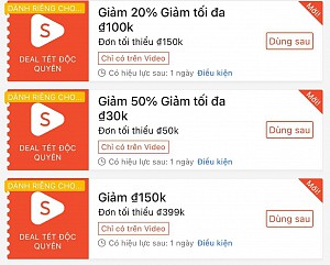 TỔNG HỢP MÃ SHOPEE, LAZADA NGÀY 01/02