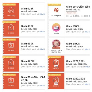 TỔNG HỢP MÃ SHOPEE, LAZADA NGÀY 02/02