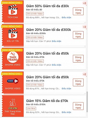 TỔNG HỢP MÃ SHOPEE, LAZADA NGÀY 16/03
