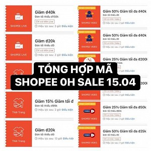 TỔNG HỢP MÃ SHOPEE, LAZADA NGÀY 15/04