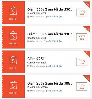 TỔNG HỢP MÃ SHOPEE, LAZADA NGÀY 08/05