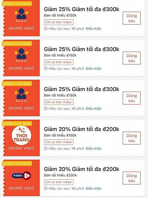 TỔNG HỢP MÃ SHOPEE, LAZADA NGÀY 07/04