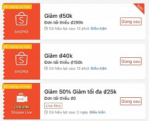 TỔNG HỢP MÃ SHOPEE, LAZADA NGÀY 05/03