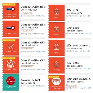 TỔNG HỢP MÃ SHOPEE, LAZADA NGÀY 25/07