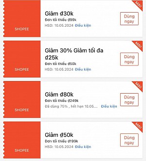 TỔNG HỢP MÃ SHOPEE, LAZADA NGÀY 03/05