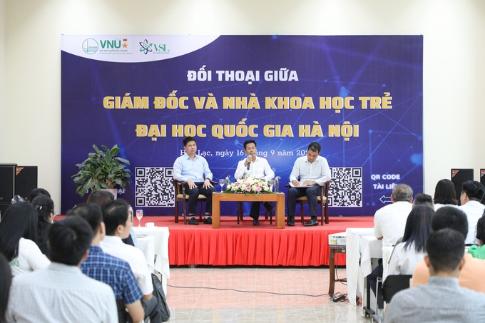 Giám đốc ĐH Quốc gia Hà Nội đối thoại với hơn 200 nhà khoa học trẻ - 1 Giám đốc ĐH Quốc gia Hà Nội đối thoại với hơn 200 nhà khoa học trẻ - 1