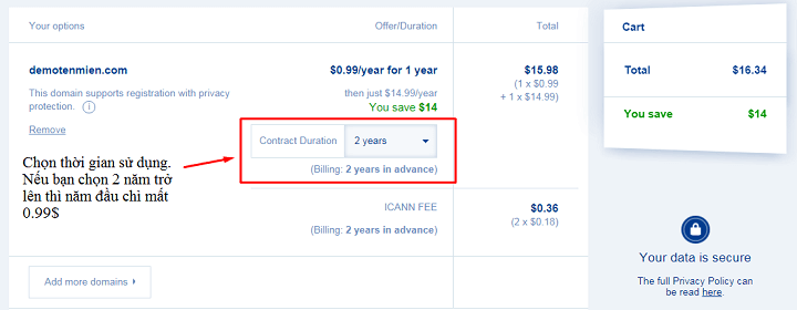 Hướng dẫn đăng ký tên miền 1and1 đầy đủ nhất