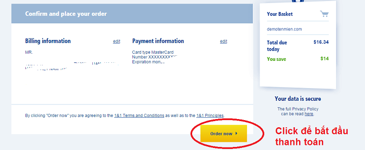 Hướng dẫn mua tên miền 1and1 đầy đủ nhất