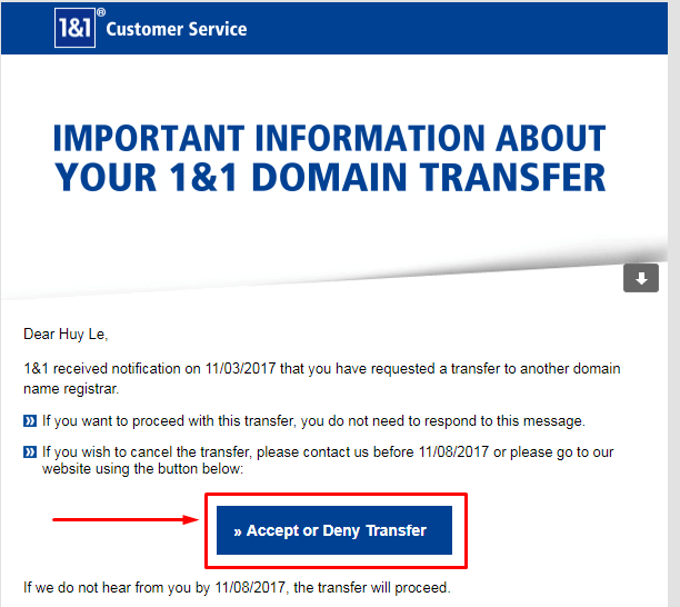 hướng dẫn transfer tên miền