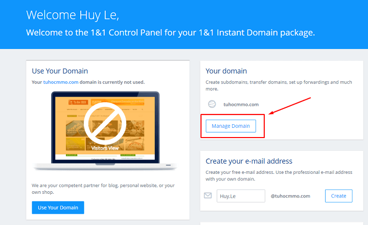 hướng dẫn transfer tên miền từ 1&1 tới namesilo