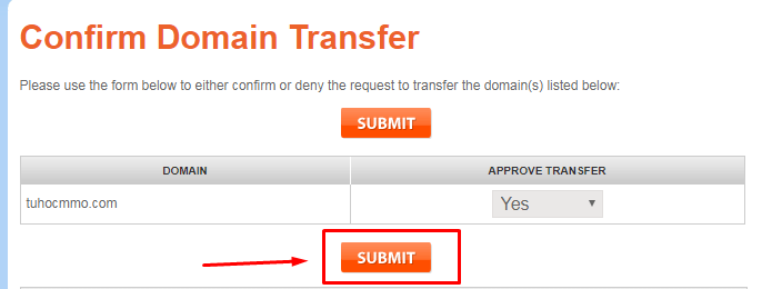 hướng dẫn transfer tên miền từ 1&1 tới namesilo